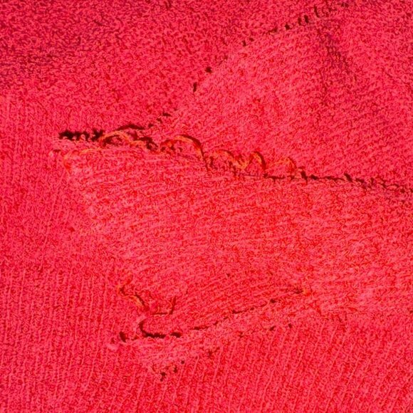 Forever 21 Textured Knit Cropped Sweater-Rust Red-Size L - Picture 3 of 6